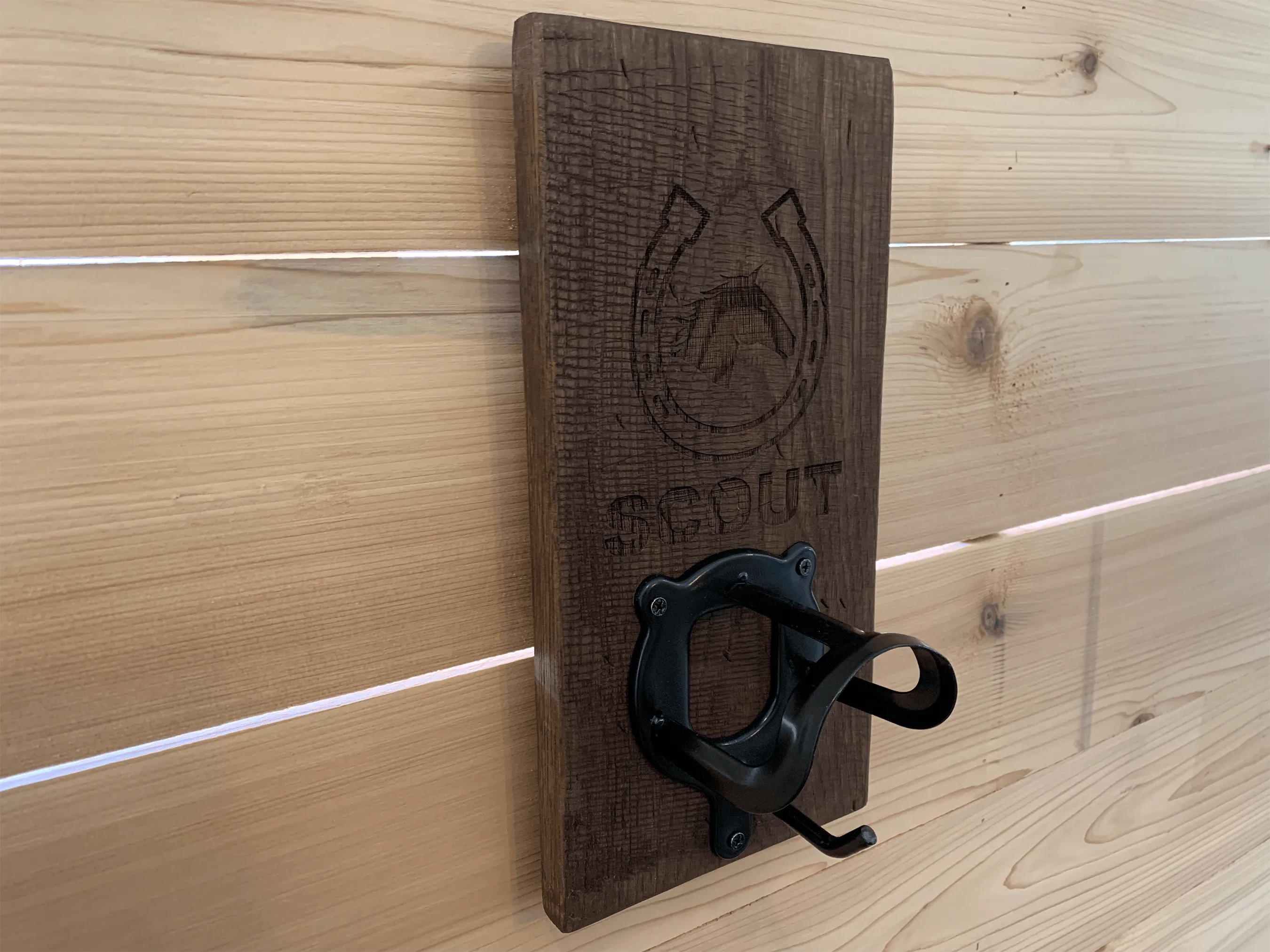 Personalized Horse Tack Bridle Wall Rack - 1 Hook