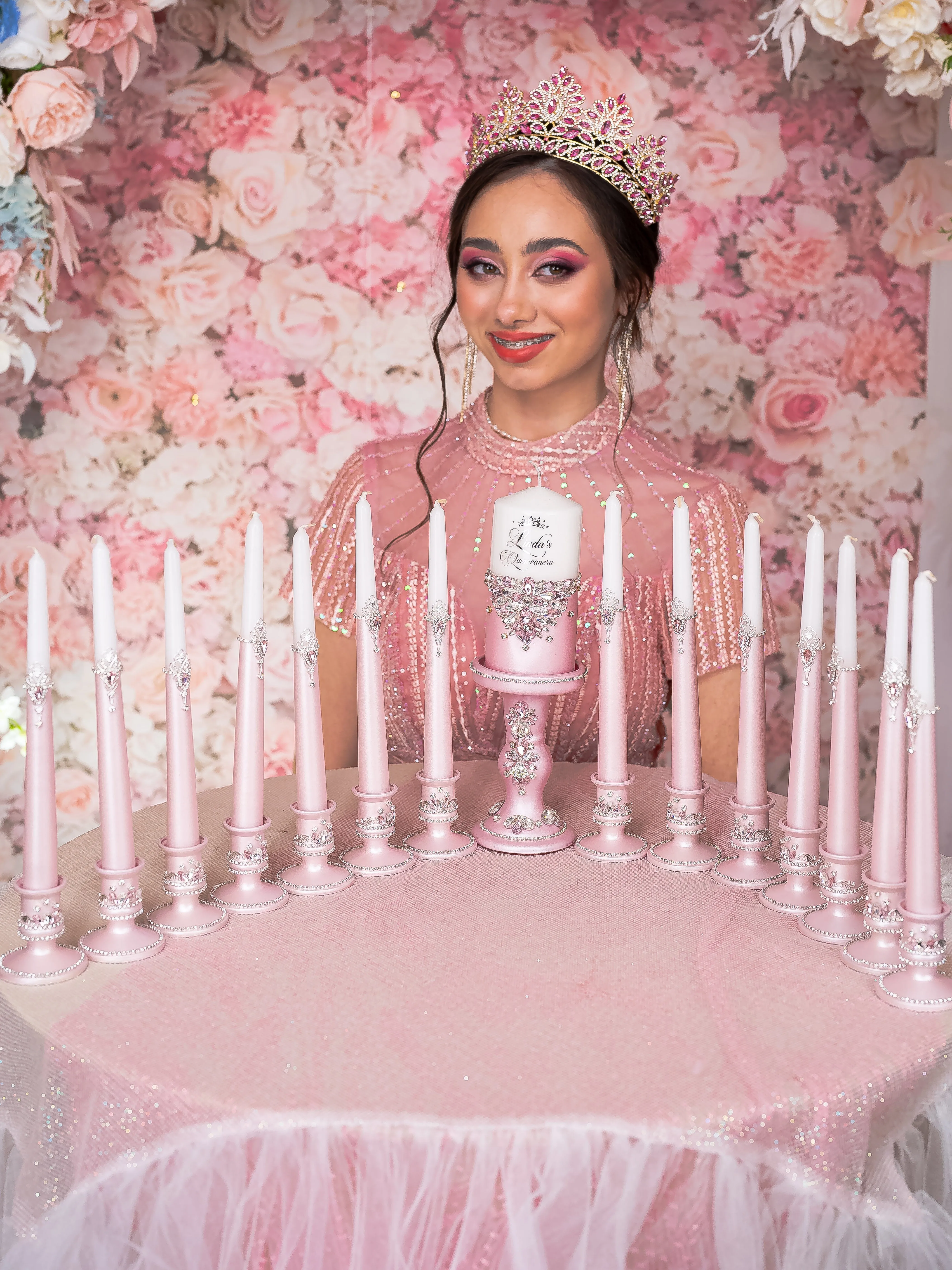 Pink full quinceanera package