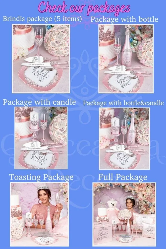 Pink Iridescent full quinceanera package