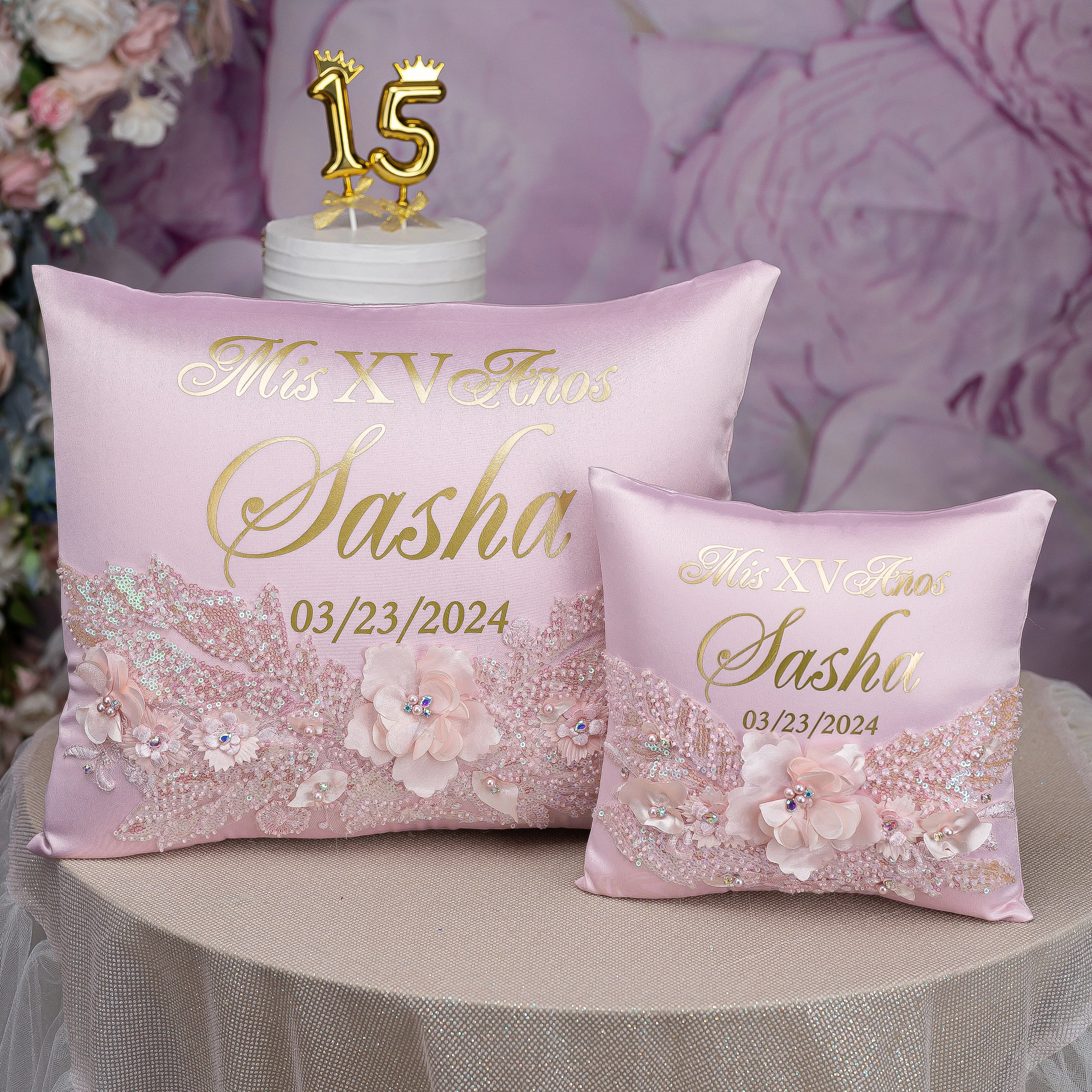 Pink Iridescent full quinceanera package