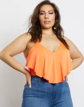 Plus Size Maddie Single Ruffle Bodysuit