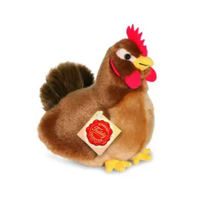 Plush Chickens Hen and Rooster Eco Friendly by Teddy Hermann Cute!  brown 16 cm