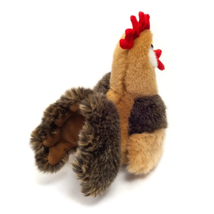 Plush Chickens Hen and Rooster Eco Friendly by Teddy Hermann Cute!  brown 16 cm