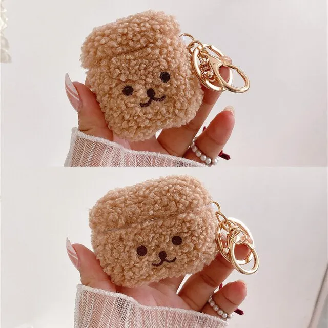 Plush Teddy Airpods Case