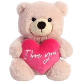 "I Love You" Pink Plush Teddy Bear, 6,5 Inches, 1 Count