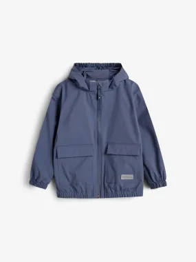 Rain Jacket w. Patch Pocket - Kids - Vintage Blue