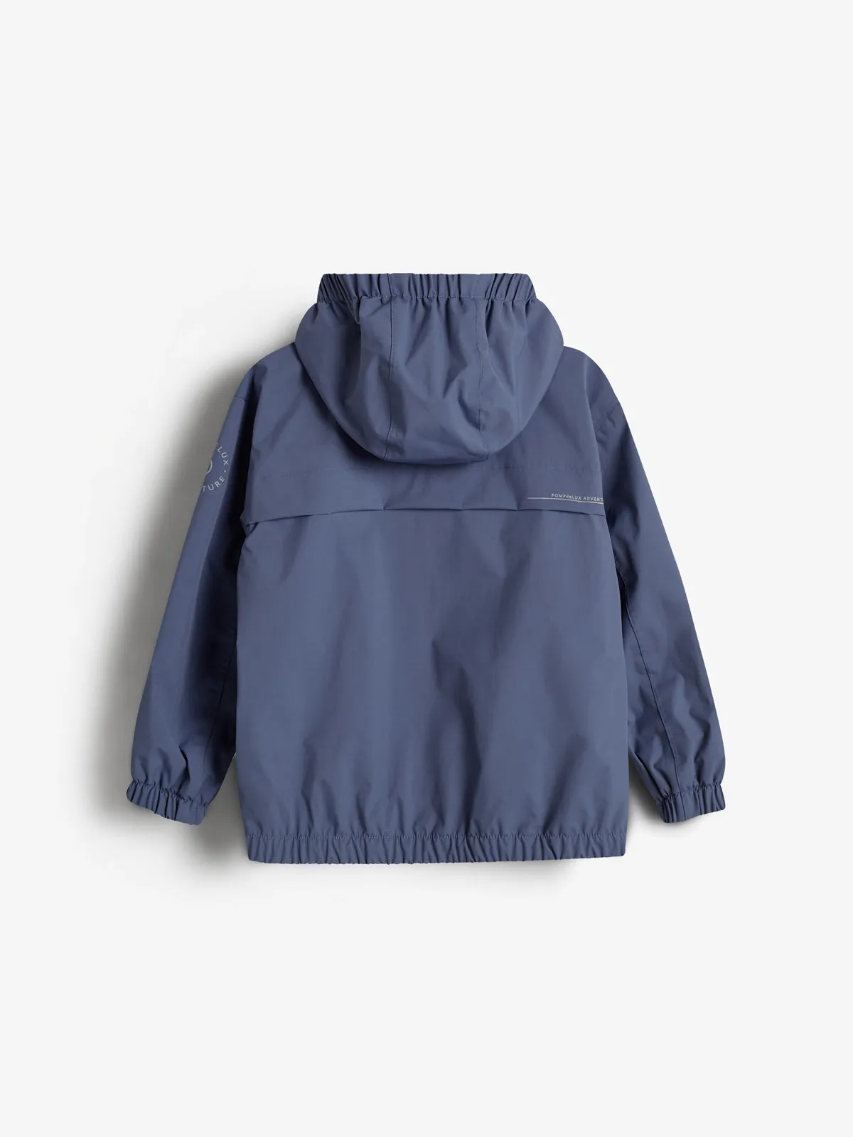 Rain Jacket w. Patch Pocket - Kids - Vintage Blue