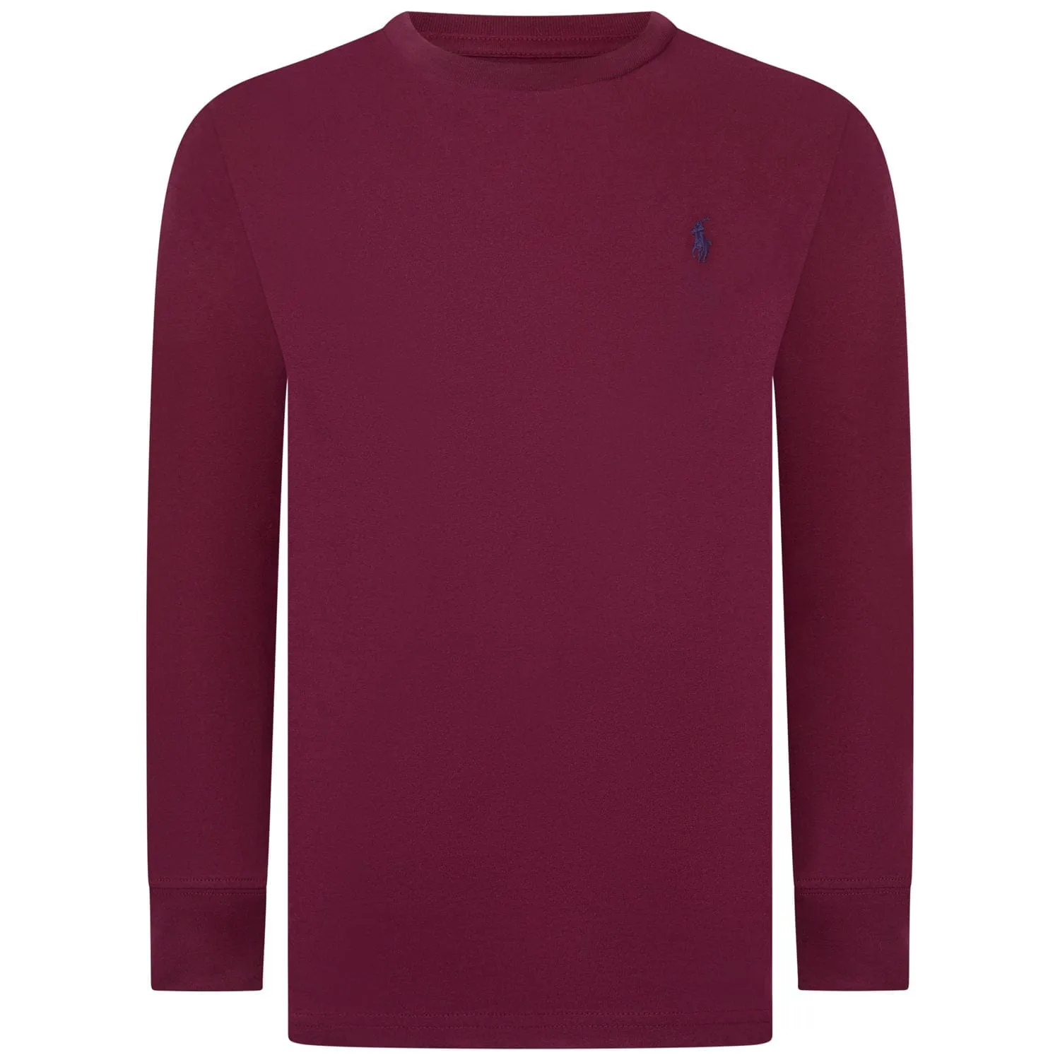 Ralph Lauren Boys Burgundy Long Sleeve Jersey T-Shirt