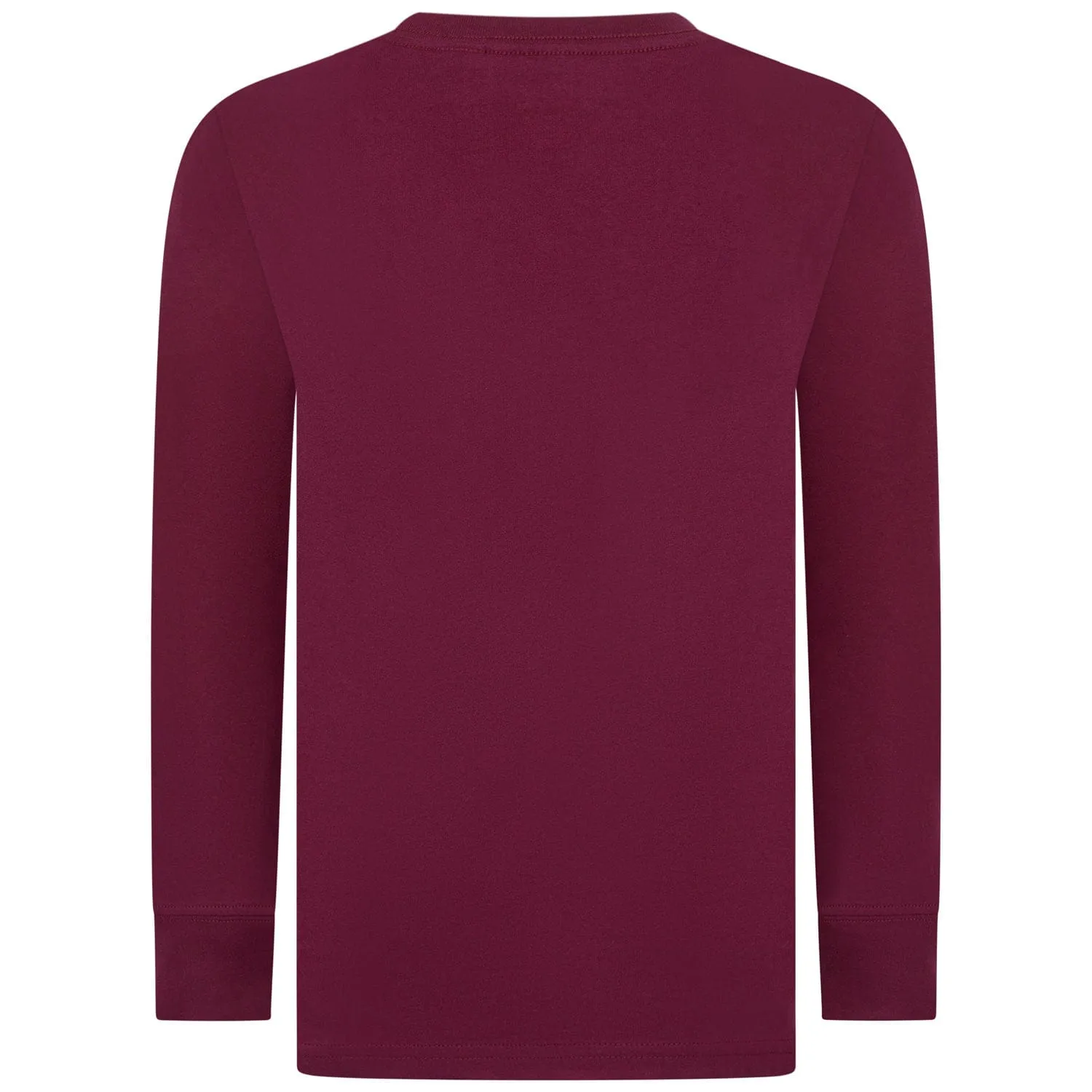 Ralph Lauren Boys Burgundy Long Sleeve Jersey T-Shirt