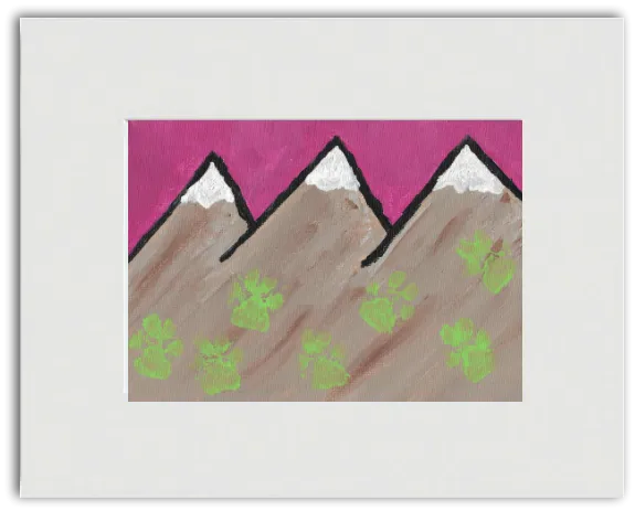 Ready-to-Frame Print "Toes in the Mountains" - Art by Teddy