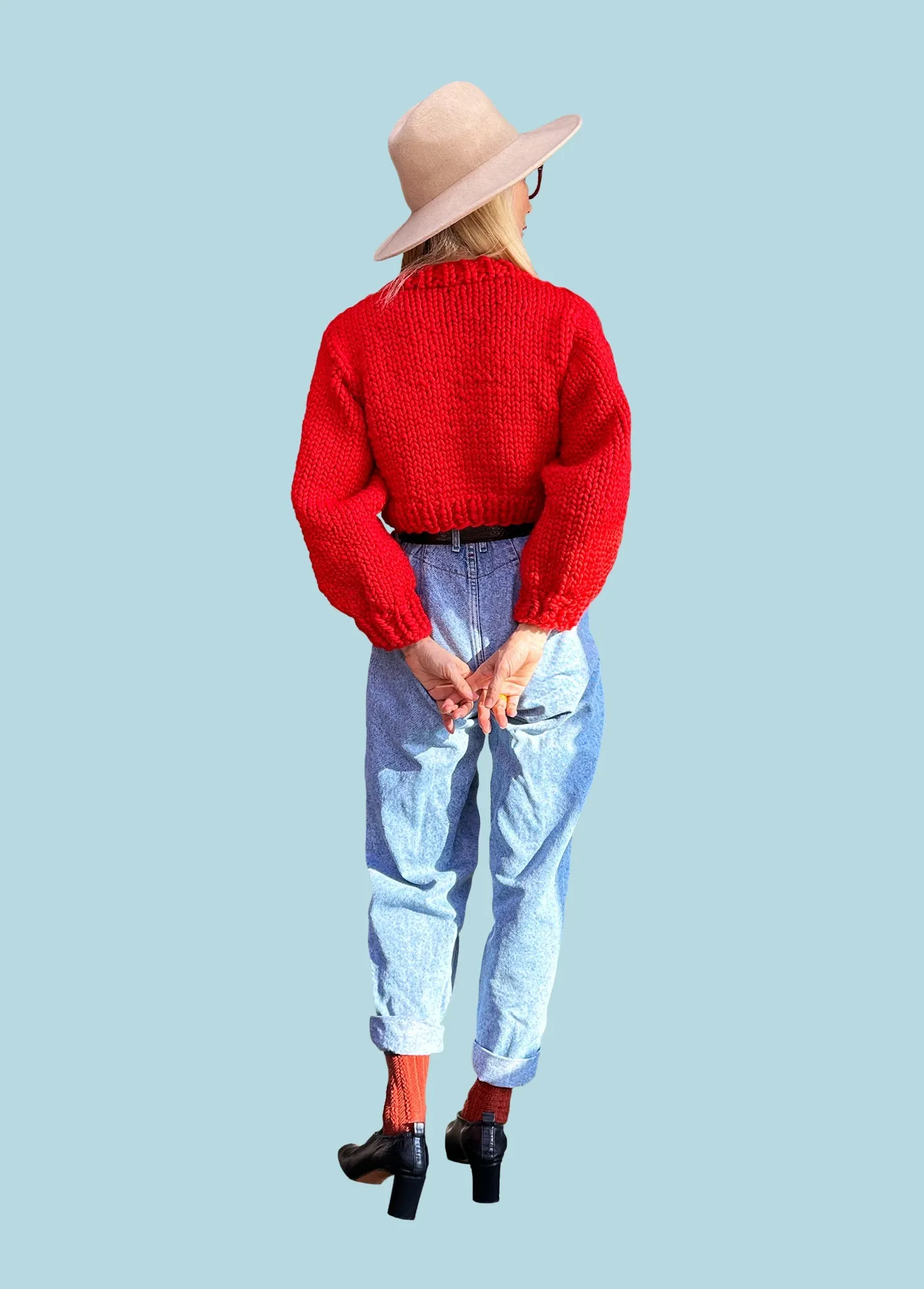 READY TO SHIP CLEARANCE SALE! Easy Cropped Sweater - Merino