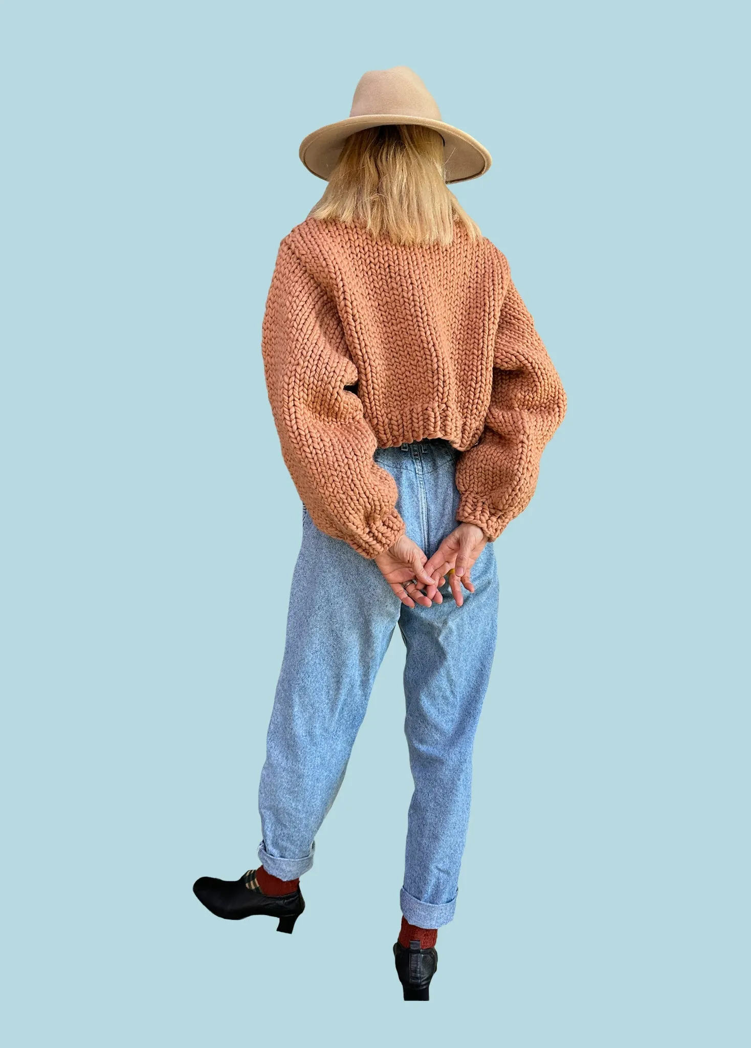 READY TO SHIP CLEARANCE SALE! Easy Cropped Sweater - Merino