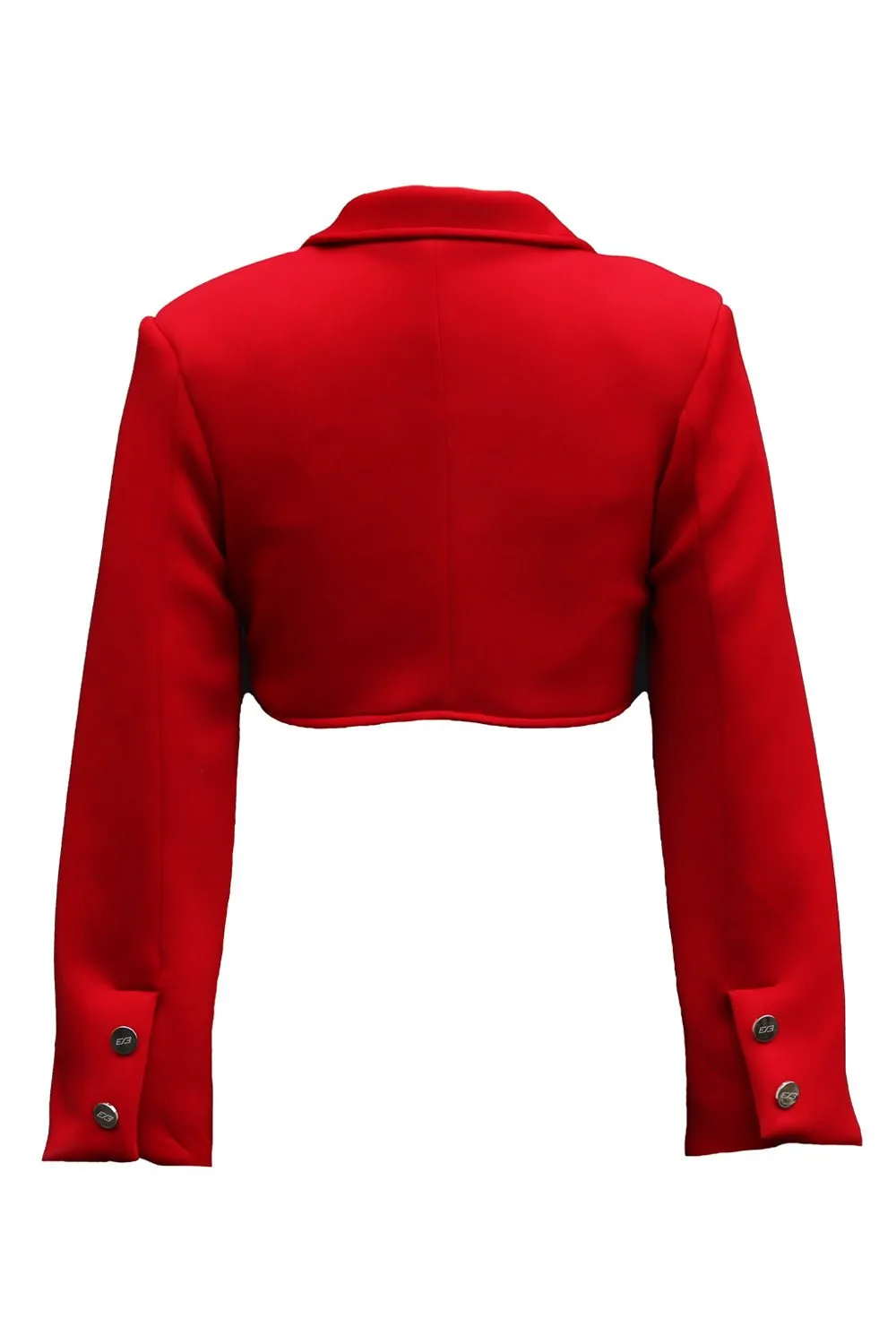 Red Blockframe Cropped blazer