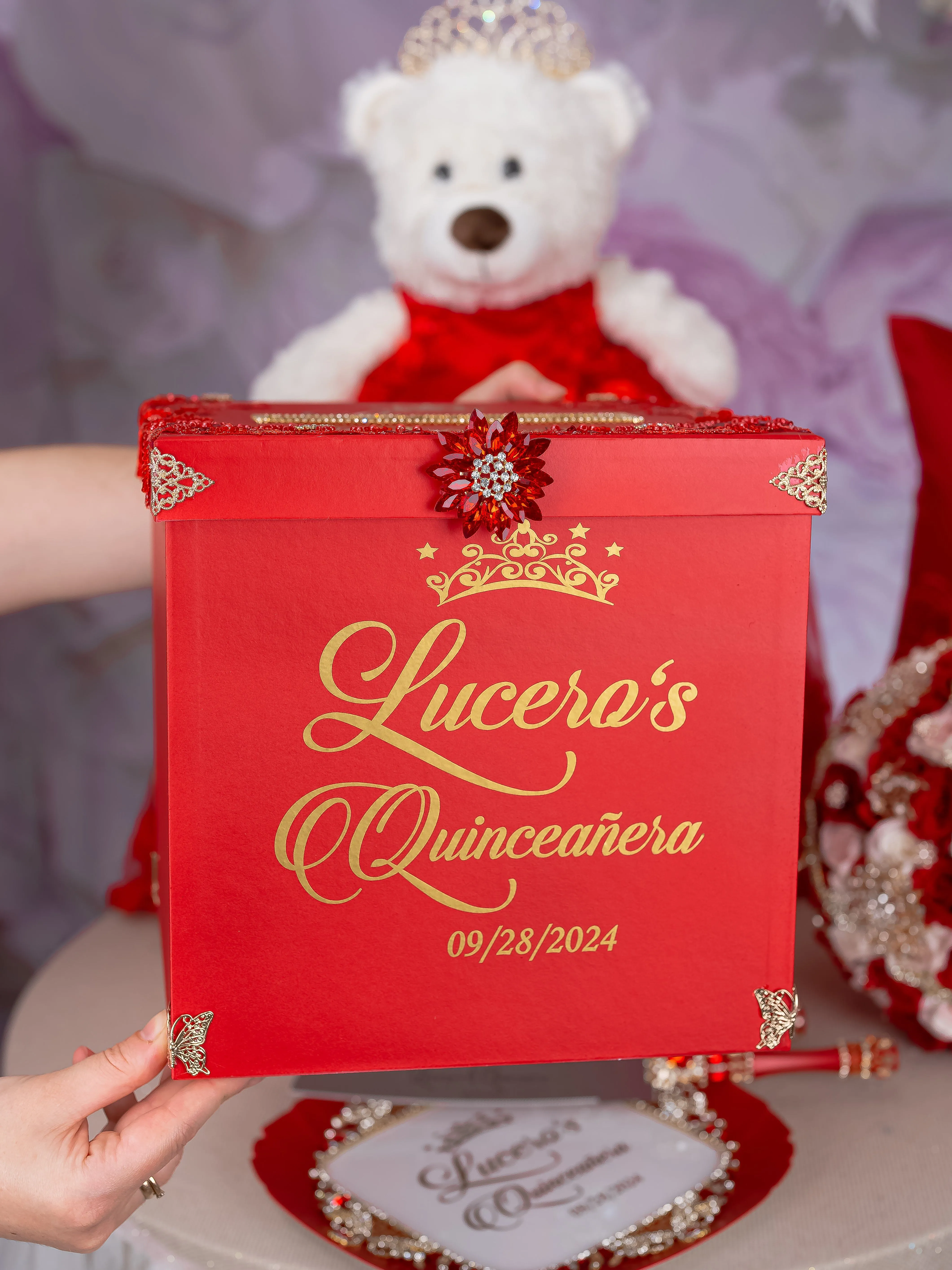 Red full quinceanera package