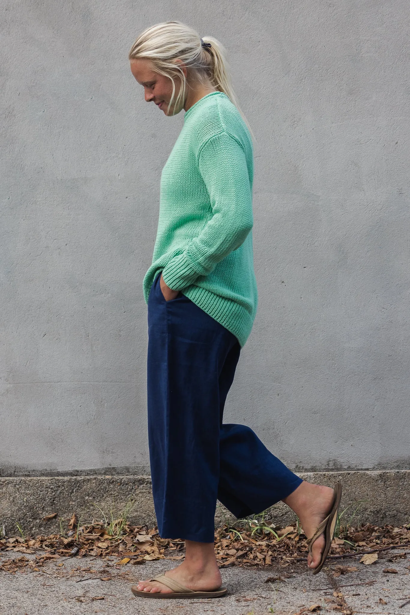 Relaxed Crew Sweater - Spring Green