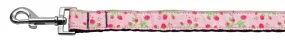 Roses Nylon Ribbon Leash Light Pink 1 inch wide 4ft Long