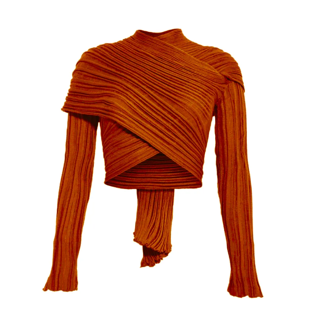 Rust | Wrap Cardigan