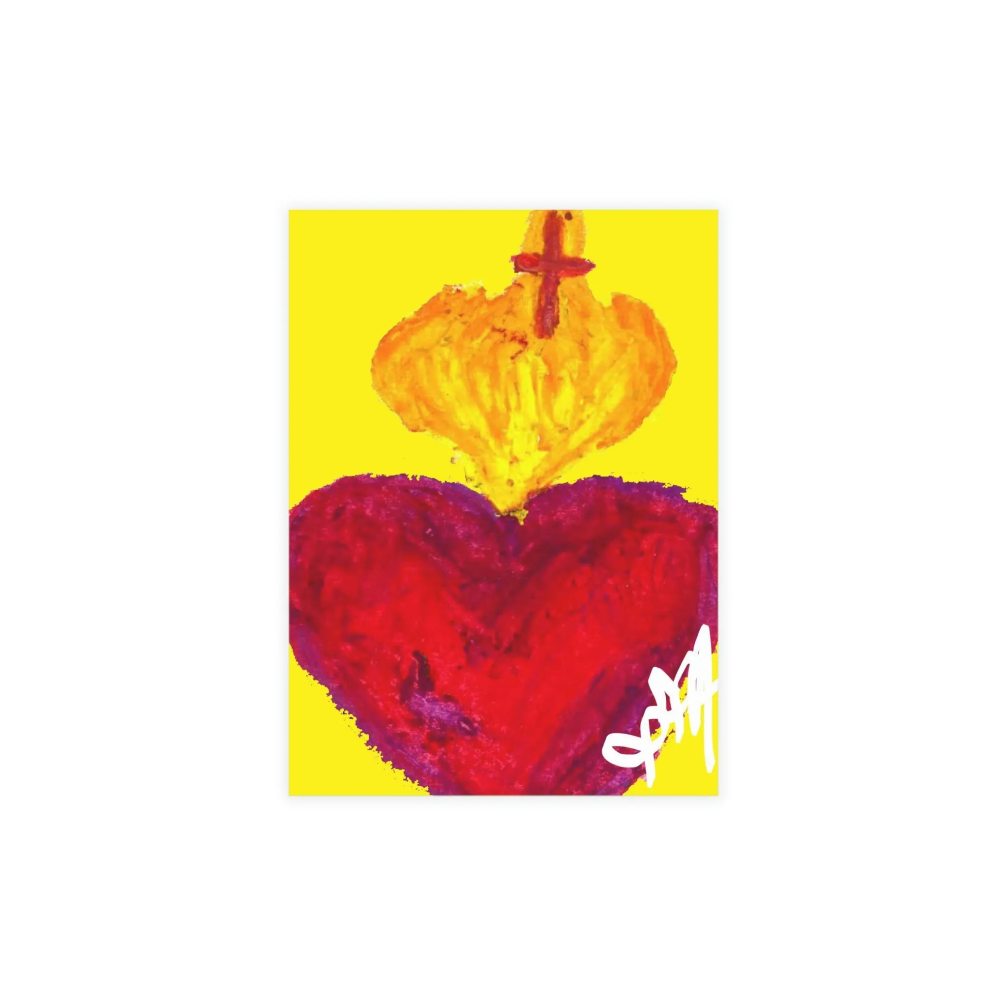 SACRED HEART OF HEAVENLY CARD (Greeting Card Bundles (10, 30, 50 pcs))