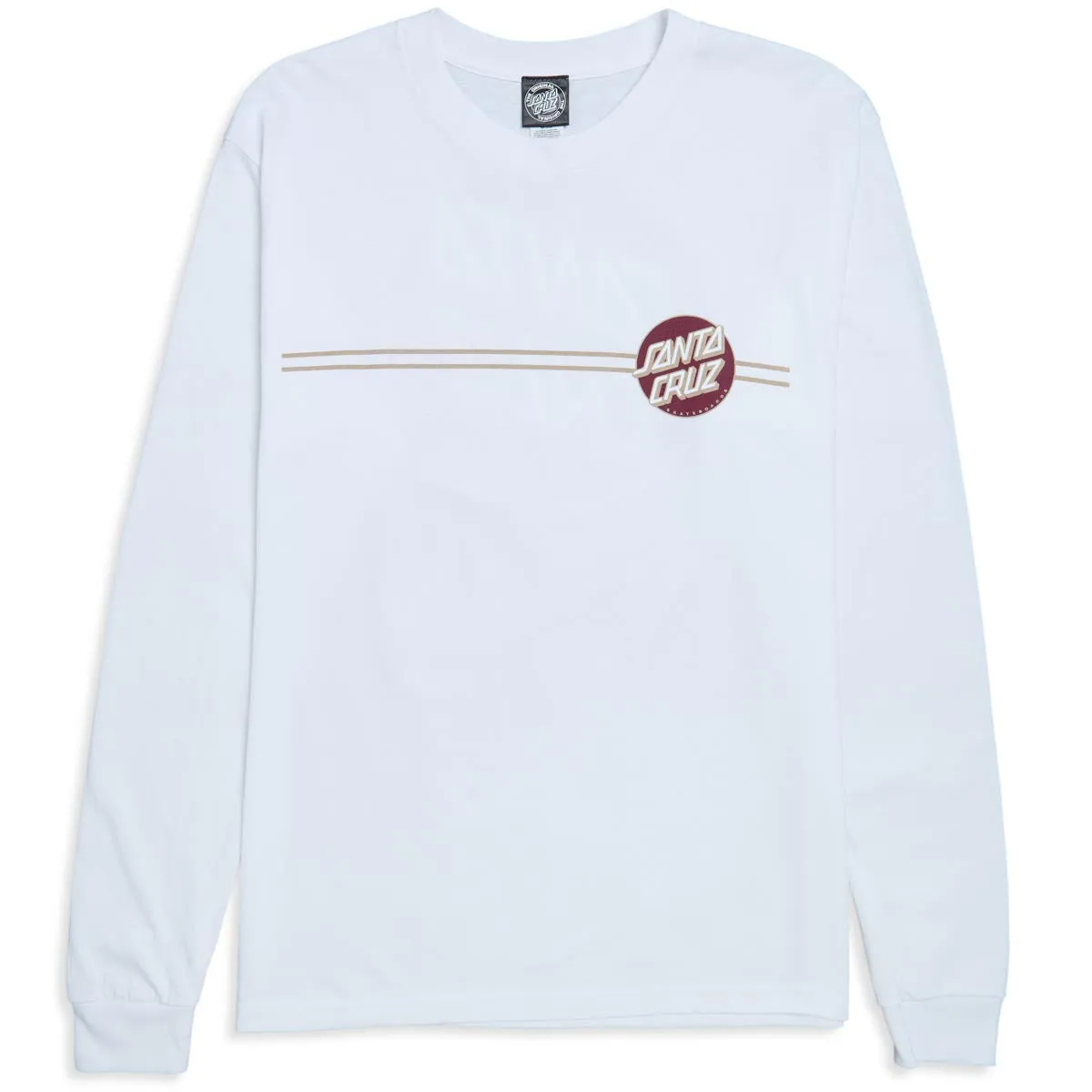 Santa Cruz Other Dot Long Sleeve T-Shirt - White/Burgundy