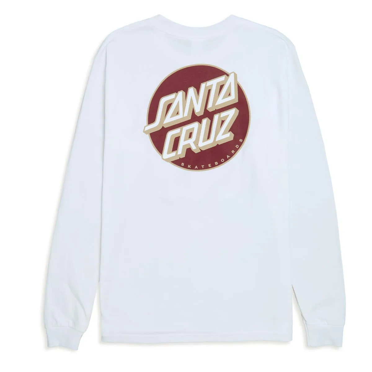 Santa Cruz Other Dot Long Sleeve T-Shirt - White/Burgundy