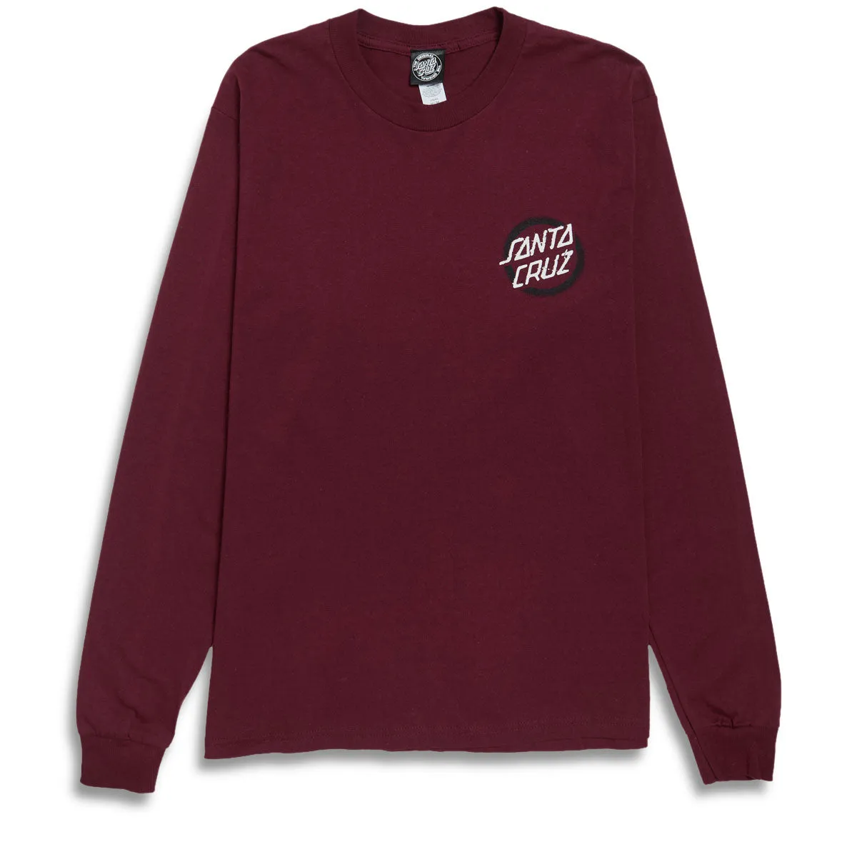 Santa Cruz Vile Dot Long Sleeve T-Shirt - Burgundy