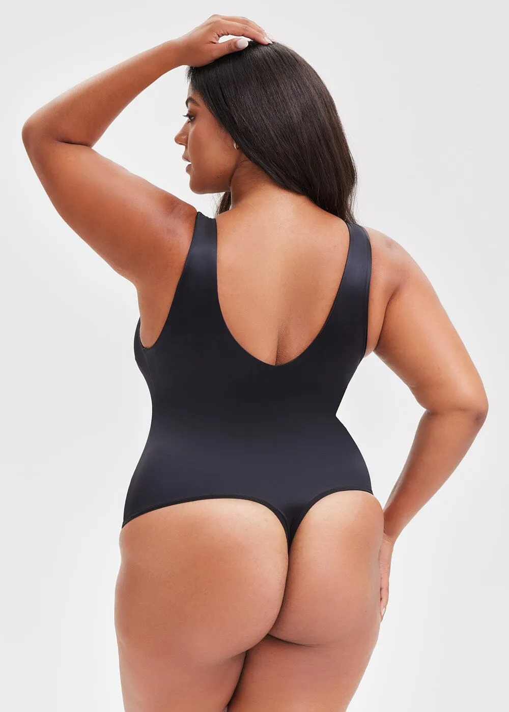 SatinSculpt Tank Bodysuit Thong