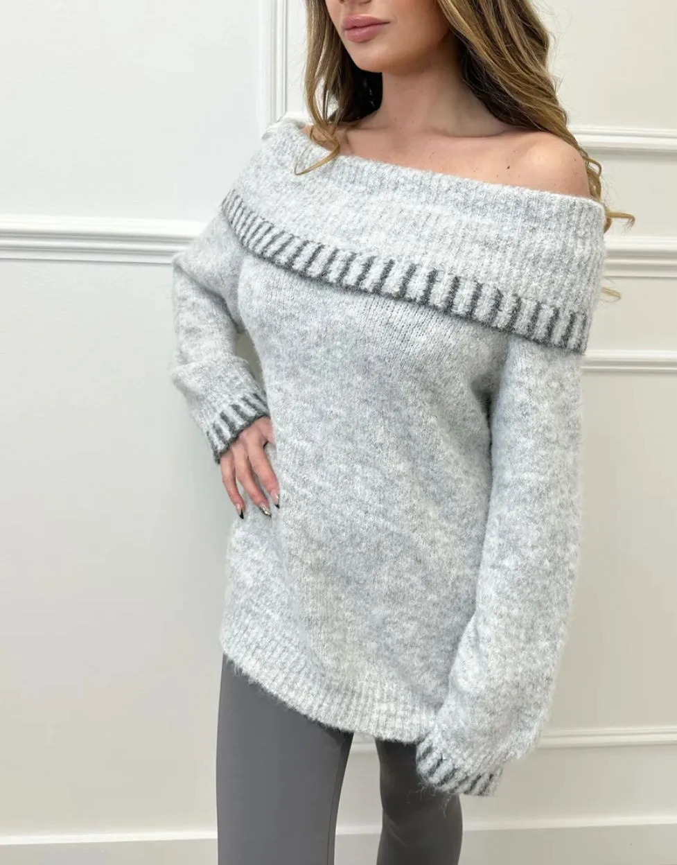 Selina Off The Shoulder Jumper - (choose your Colour)