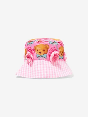 Selini Action Baby Girls Teddy And Rose Hat In Pink