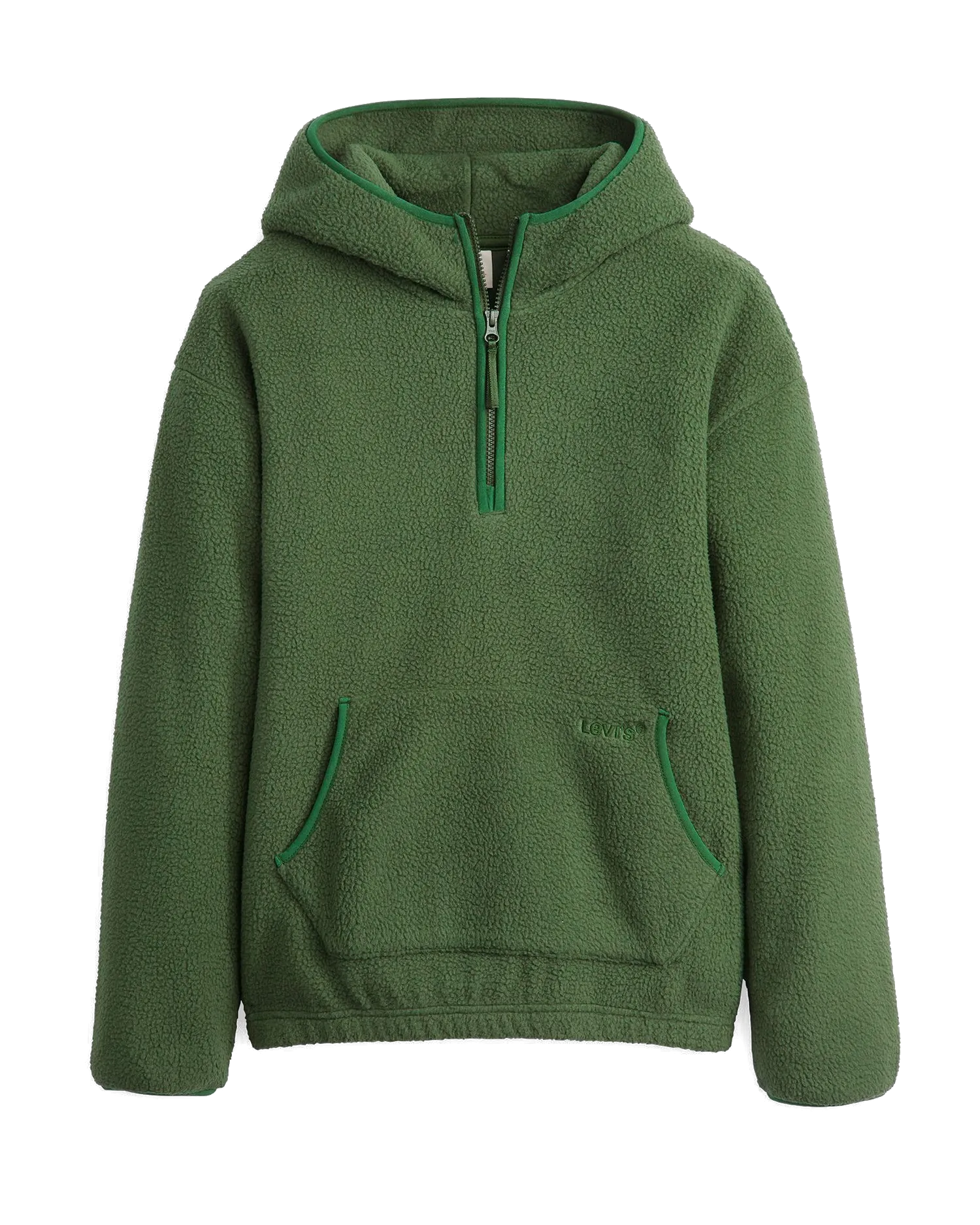 Sherpa Pullover Hoodie in Python Green