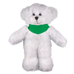 Soft Plush Stuffed White Teddy Bear with Bandana