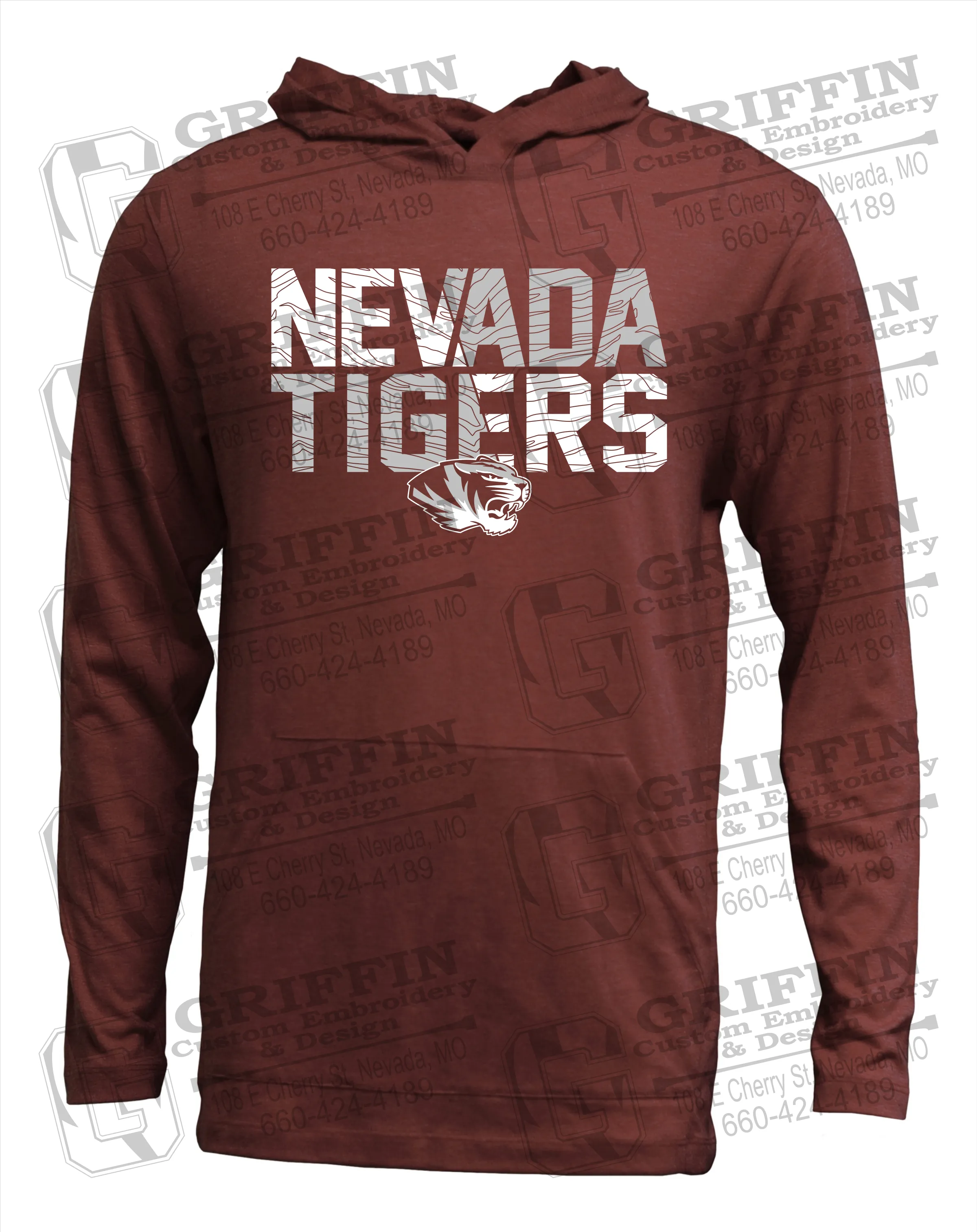 Soft-Tek T-Shirt Hoodie - Nevada Tigers 23-L