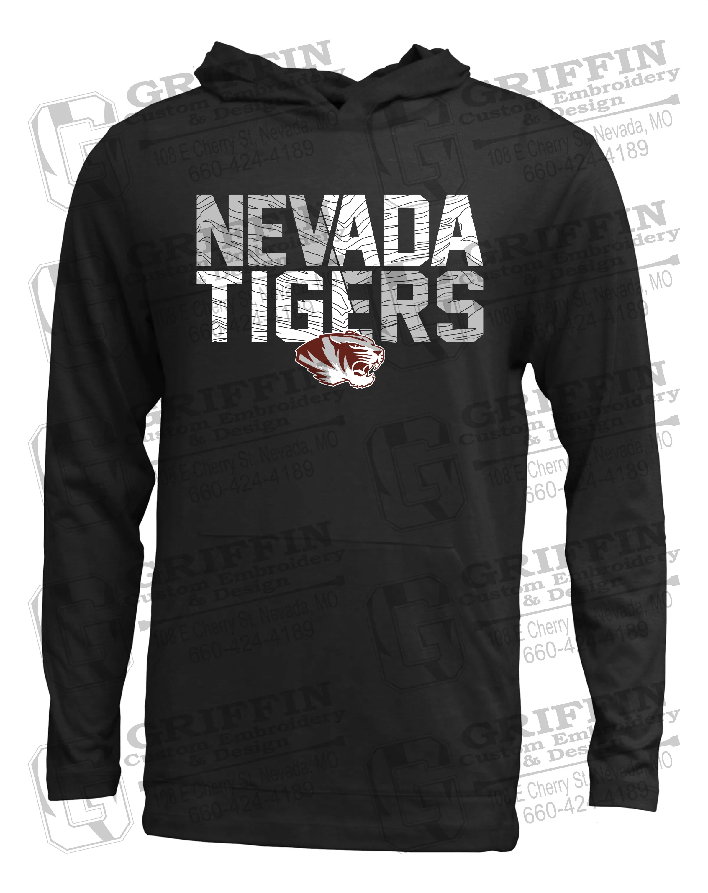 Soft-Tek T-Shirt Hoodie - Nevada Tigers 23-L