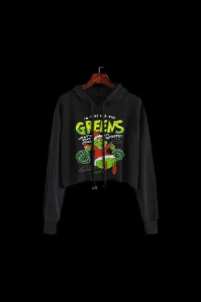 StonerDays Grinch Crop Top Hoodie