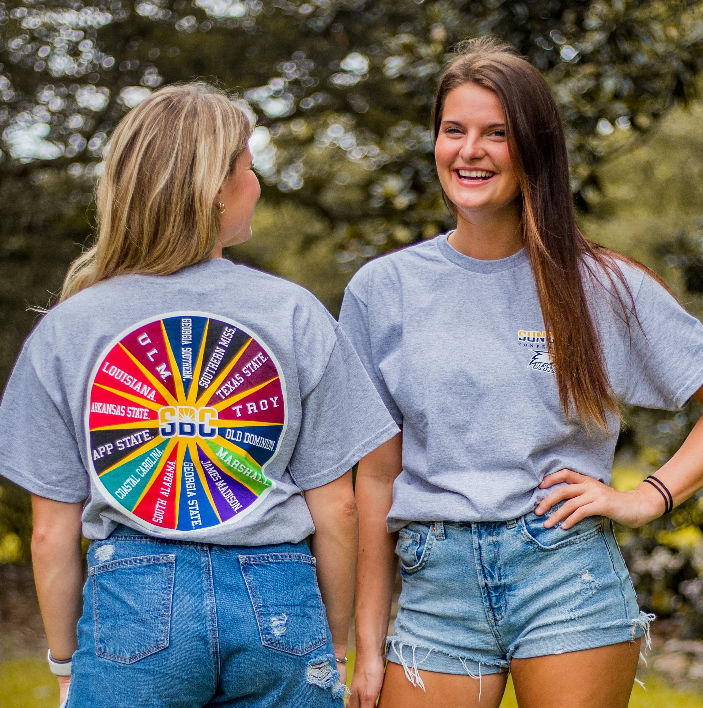 Sun Belt Conference Pinwheel - Athletic Grey Tee