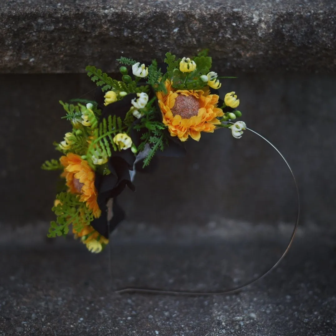 Sunflower Dreams shades of yellow/black headband