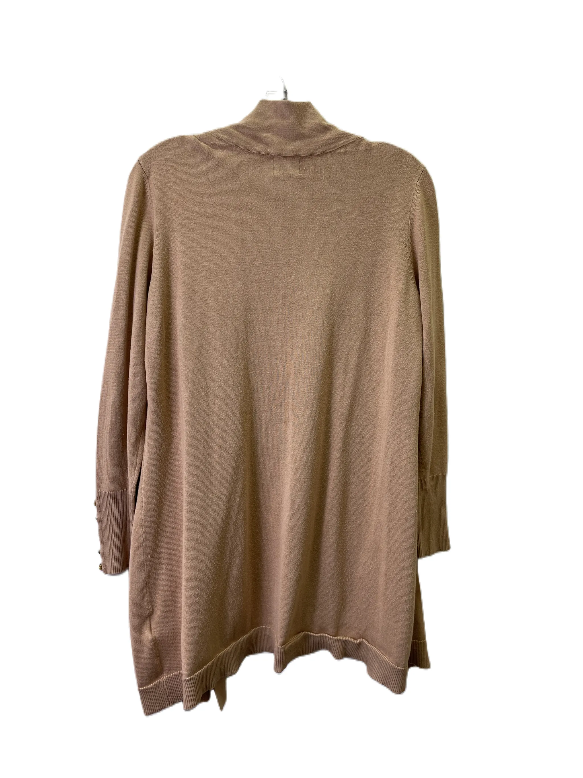 Sweater Cardigan By Jm Collections In Tan, Size: M