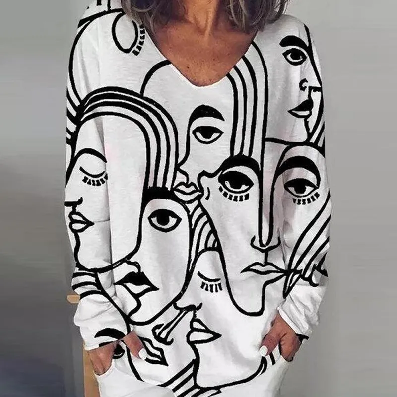 T-shirt with abstract print