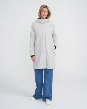 Tanja Windproof Coat - Light Grey Mel