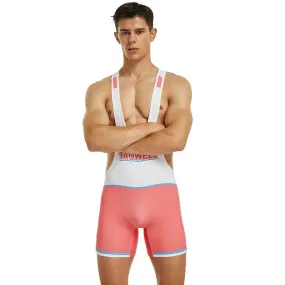 TAUWELL Wrestling Dress mens bodysuit Pink