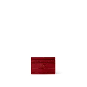 TB Cardholder Croco - Dark Red