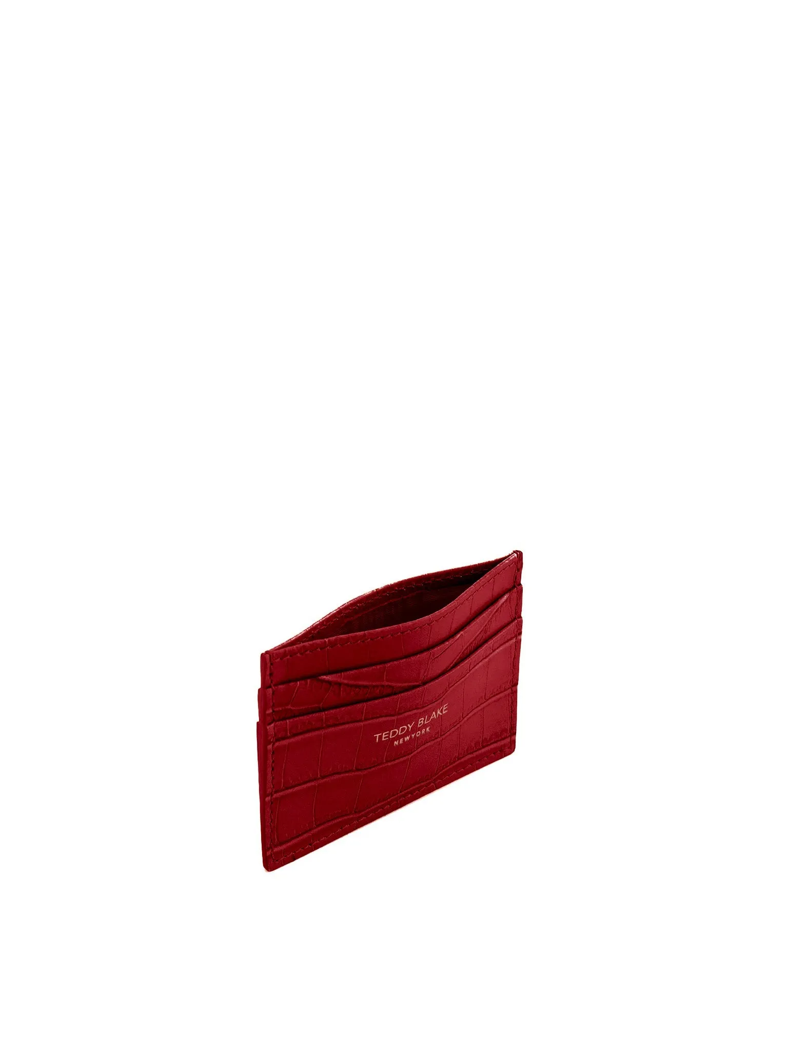 TB Cardholder Croco - Dark Red