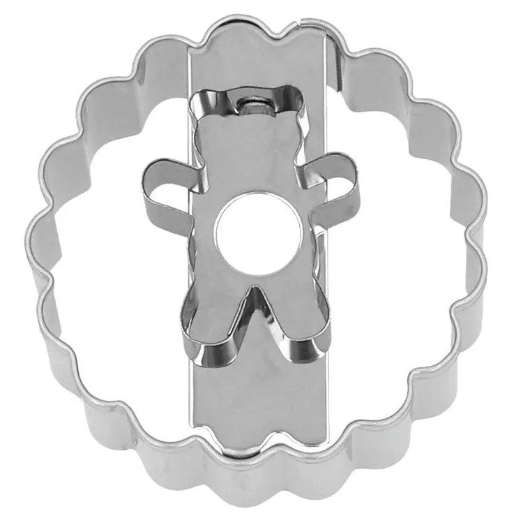 Teddy Bear Linzer Cookie Cutter