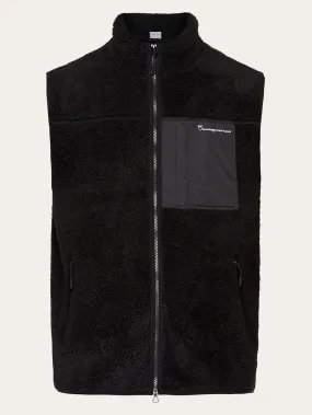 Teddy fleece vest - Black Jet