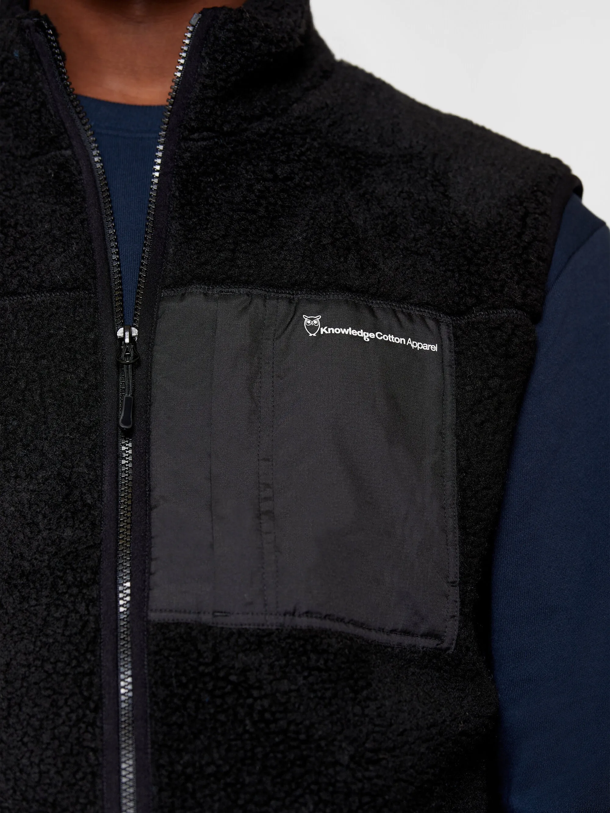 Teddy fleece vest - Black Jet