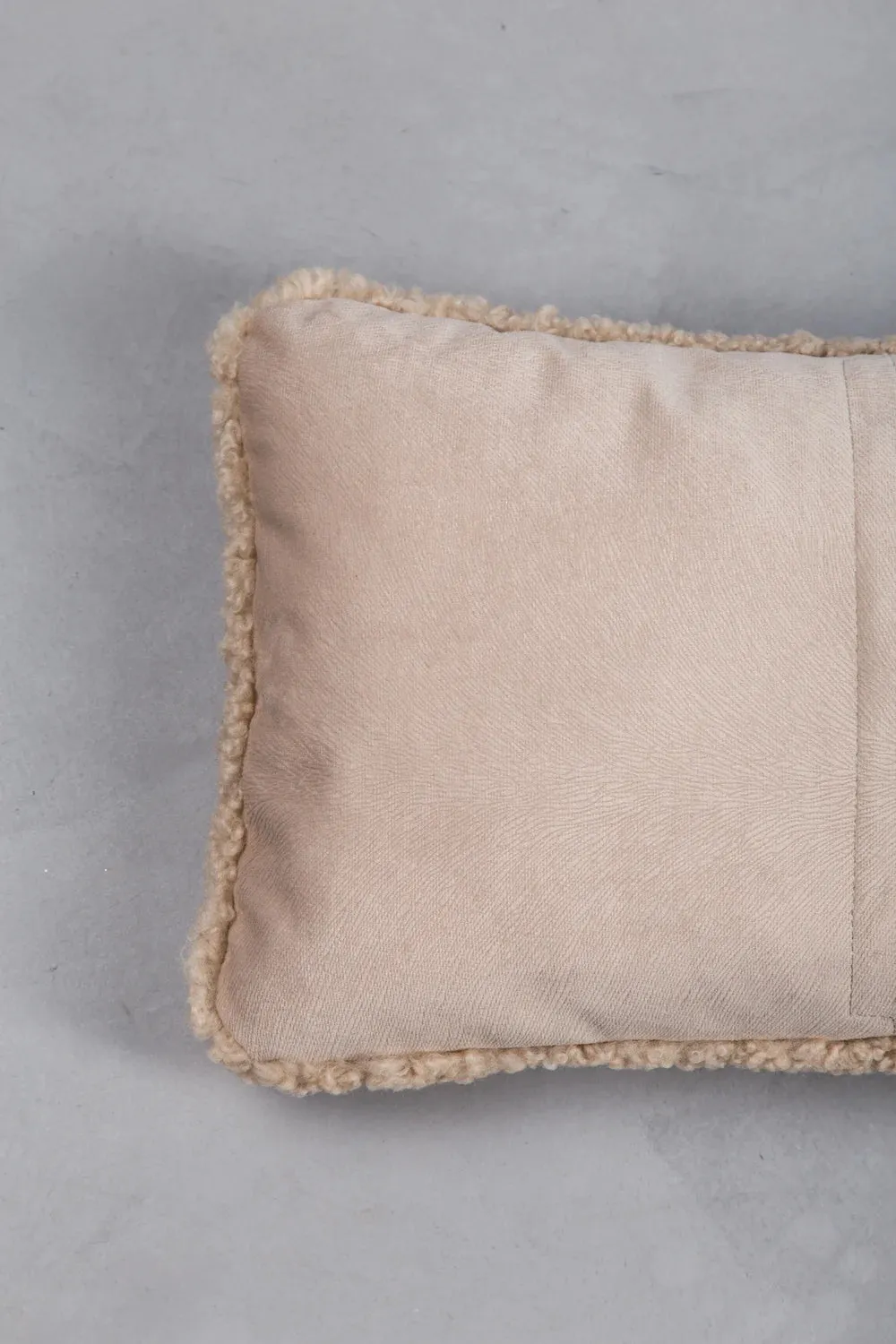 Teddy Short-Haired Natural Sheepskin Pillow