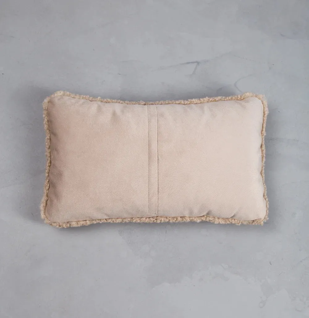 Teddy Short-Haired Natural Sheepskin Pillow