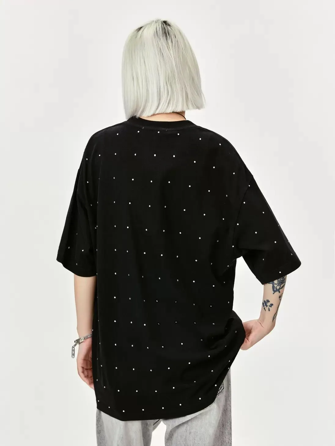 Text Wide Dots Long Sleeve T-Shirt