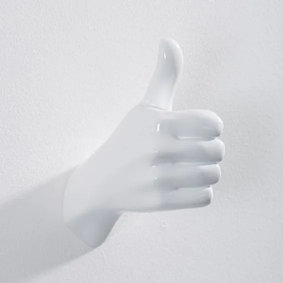 Thumbs Up, hand wall hook by Therlmont Hupton