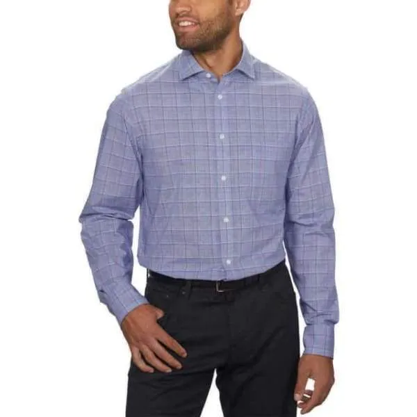 Tommy Hilfiger Men's Regular Fit Dress Shirt Blue