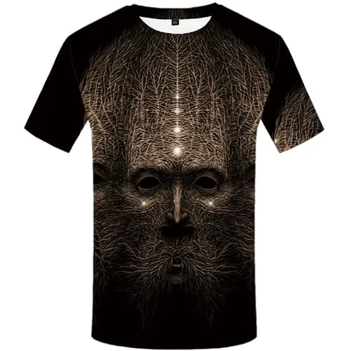 Tree T-shirt Men Skull Tshirts Cool Gray Tshirts Novelty Short Sleeve T shirts